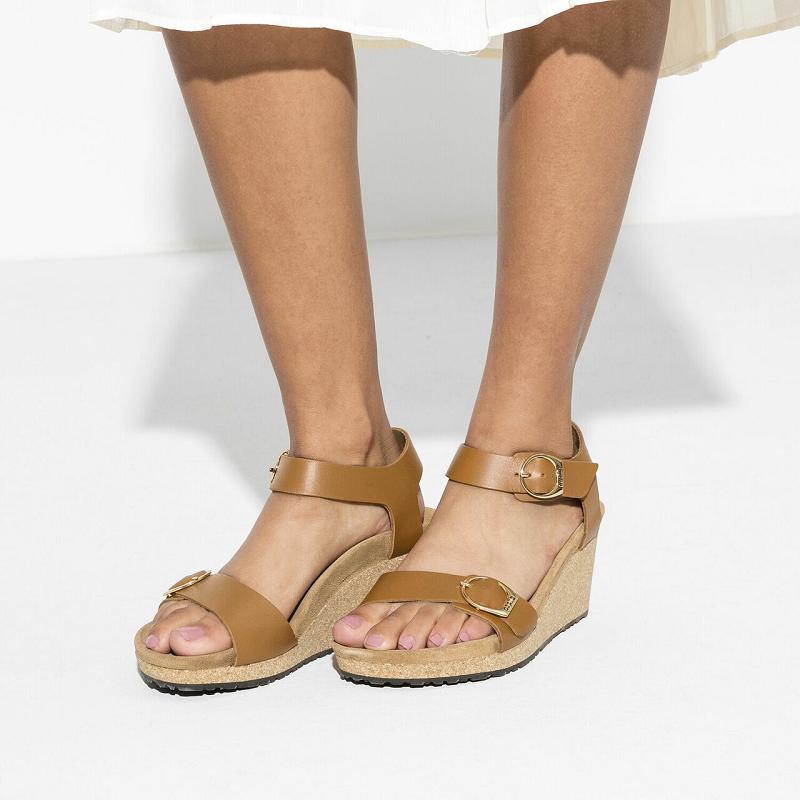 Birkenstock Papillio Soley Læder Sandaler Dame Brune | DK 373RVD